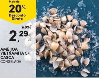 Continente Amêijoa Vietnamita C/Casca Congelada promoção