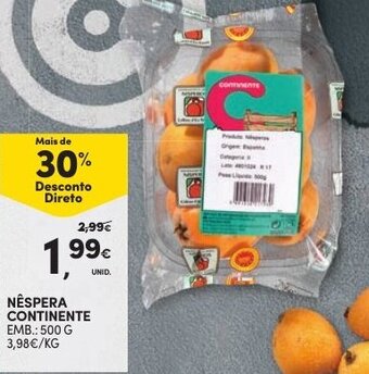 Continente Nêspera Continente 500g promoção
