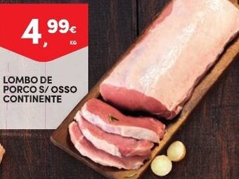 Continente Lombo de Porco S/Osso Continente promoção