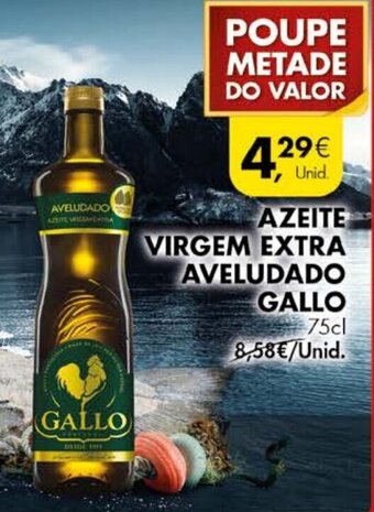 Pingo Doce Azeite Virgem Extra Aveludado Gallo 75cl promoção