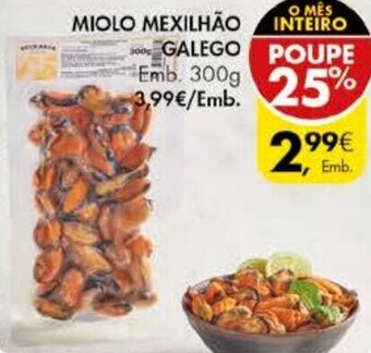 Pingo Doce Miolo Mexilhão Galego 300g promoção