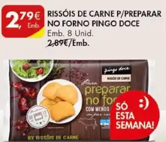 Pingo Doce Rissóis de Carne p/Preparar No Forno Pingo Doce 8 unid. promoção