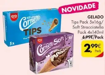 Geldo Cornetto Pack Tips 5 x 16g / Soft 4 x 140ml