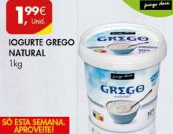 Pingo Doce Pingo Doce Iogurte Grego Natural 1kg promoção