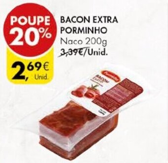 Pingo Doce Bacon Extra Porminho 200g promoção