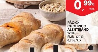 Continente Pão c/ Chouriço Alentejano 120g promoção