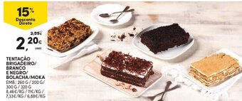 Continente Tentação Brigadeiro/ Branco e Negro/ Bolacha/ Moka 260g/200g/300g/320g promoção