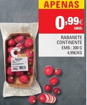 Continente Rabanete Continente 200g promoção