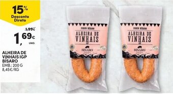 Continente Alheira de Vinhais IGP Bísaro 200g promoção