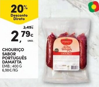 Continente Chouriço Sabor Português Damatta 400g promoção