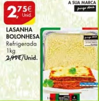 Pingo Doce Lasanha Bolonhesa 1kg promoção