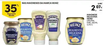 Continente Heinz Maionese Deliciosa Heinz Original 480ml promoção