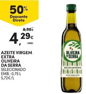 Continente Azeite Virgem Extra Olivera da Serra 0,75L promoção