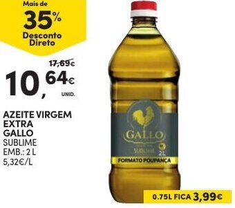 Continente Azeite Virgem Extra Gallo 2L promoção