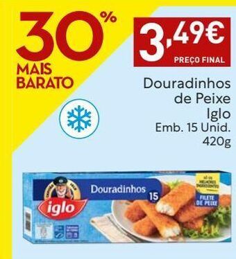 Amanhecer Palitos de peixe iglo promoção