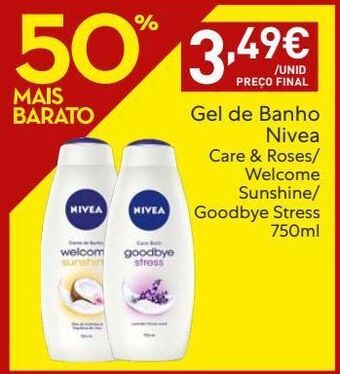 Amanhecer Gel de banho nivea promoção