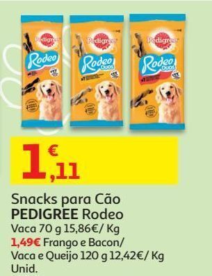 Auchan Snack cão rodeo pedigree promoção