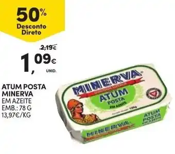 Continente Atum Posta Minerva em Azeite 78g promoção