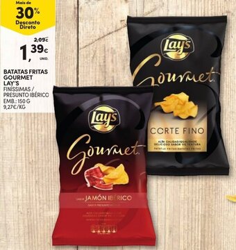Continente Batatas Fritas Gourmet Lay's 150g promoção