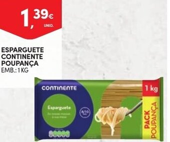 Continente Esparguete Continente Poupança 1kg promoção