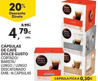 Continente Cápsulas de Café Dolce Gusto 16 Cápsulas promoção
