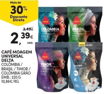 Continente Café Moagem Universal Delta 220g promoção