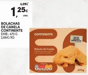 Continente Bolachas de Canela Continente 470g promoção