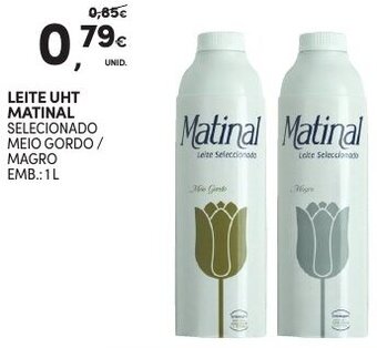 Continente Leite UHT Matinal 1L promoção