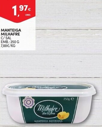 Continente Manteiga Milhafre 250g promoção