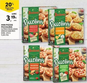 Continente Mini Pizzas Piccolinis 270g promoção