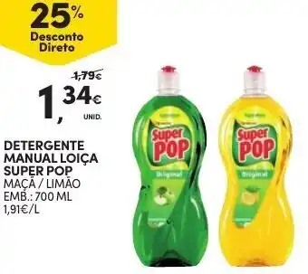 Continente Detergente Manual Loiça Super POP Maçã/ Limão 700ml promoção