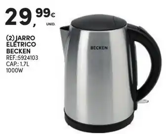 Continente Jarro Elétrico Bechen 1,7L promoção