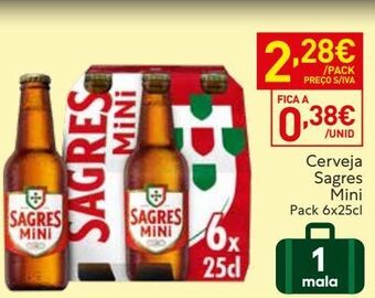 Recheio Cerveja sagres mini promoção