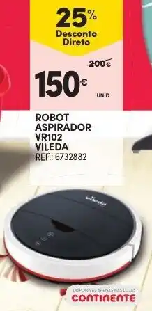 Continente Robot Aspirador VR102 Vileda promoção
