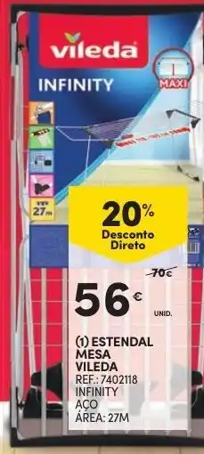 Continente Estendal Mesa Vileda 27m promoção