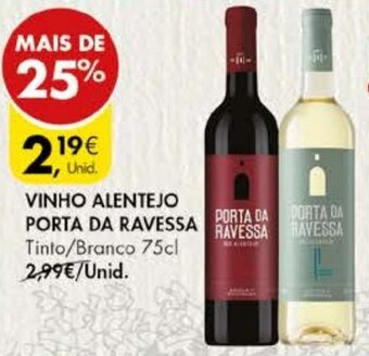 Pingo Doce Vinho Alentejo Porta da Ravessa 75cl promoção