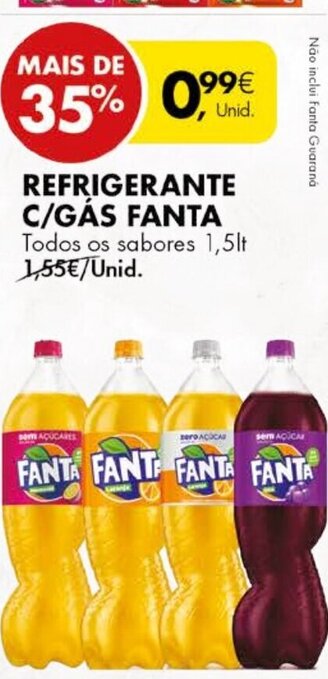 Pingo Doce Refrigerante c/Gás Fanta 1,5lt promoção