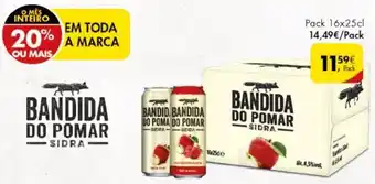 Pingo Doce Bandida do Pomar Sidra Pack 16 x 25cl promoção