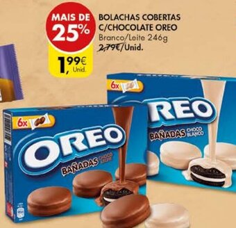Pingo Doce Bolachas Cobertas c/Chocolate Oreo 246g promoção