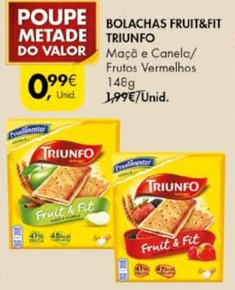 Pingo Doce Bolachas Fruit & Fit Triunfo 148g promoção