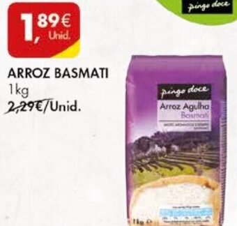 Pingo Doce Arroz Agulha Basmati Pingo Doce 1kg promoção