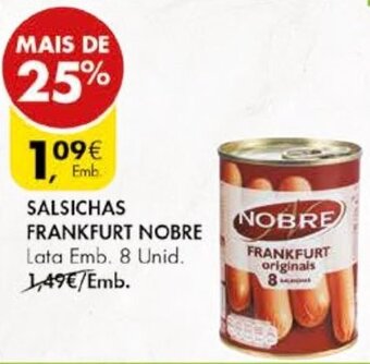 Pingo Doce Salsichas Frankfurt Nobre 8 unid. promoção