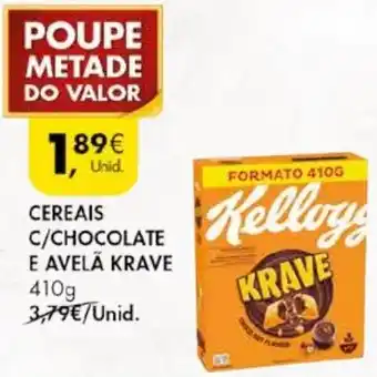 Pingo Doce Cereais c/Chocolate Krave Kellogg's 410g promoção