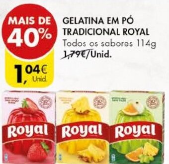 Pingo Doce Gelatina em Pó Tradicional Royal 114g promoção