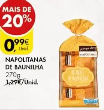 Pingo Doce Napolitanas de Baunilha Pingo DOce 270g promoção