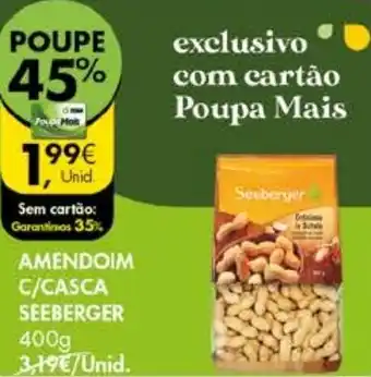 Pingo Doce Amendoim c/Casca Seeberger 400g promoção