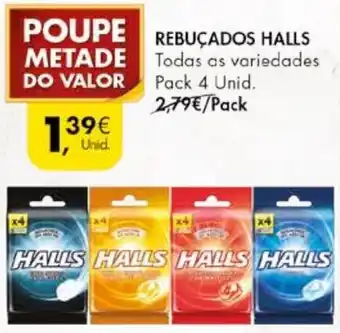 Pingo Doce Rebuçados Halls 4 unid promoção