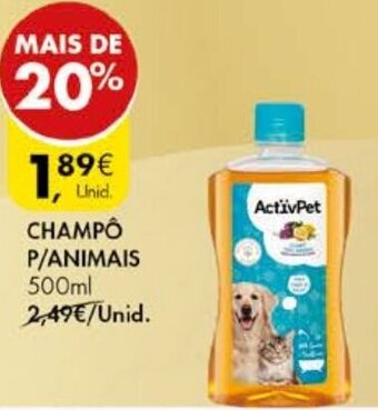 Pingo Doce Champô P/Animais 500ml promoção