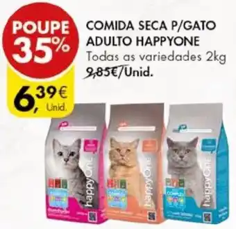 Pingo Doce Comida Seca P/Gato Adulto HappyOne 2kg promoção