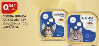 Pingo Doce ActivPet Comida Húmida P/Gato Alutray 100g promoção